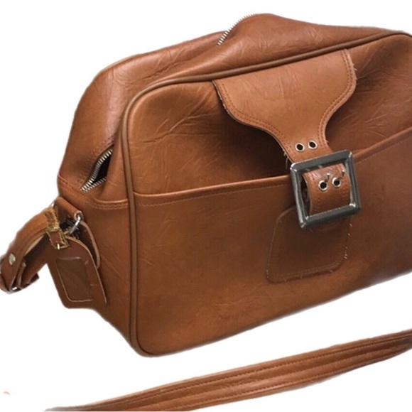 unbranded Handbags - Unbranded Travel Tote Purse Silver Buckle Close and Luggage Tag made in Korea